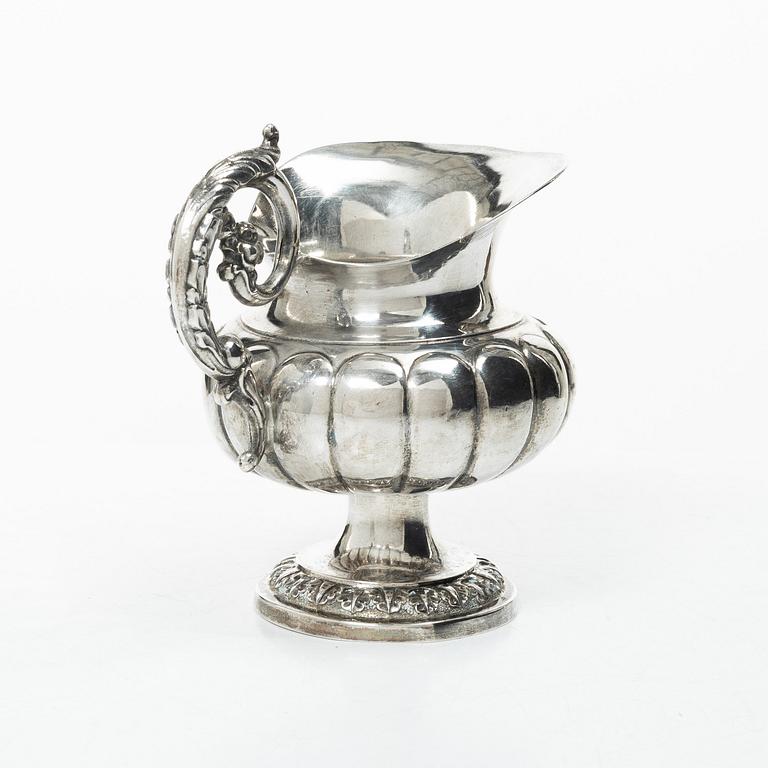 A Swedish silver Empire cream jug, mark of Claes Christian Carlén, Borås 1847.