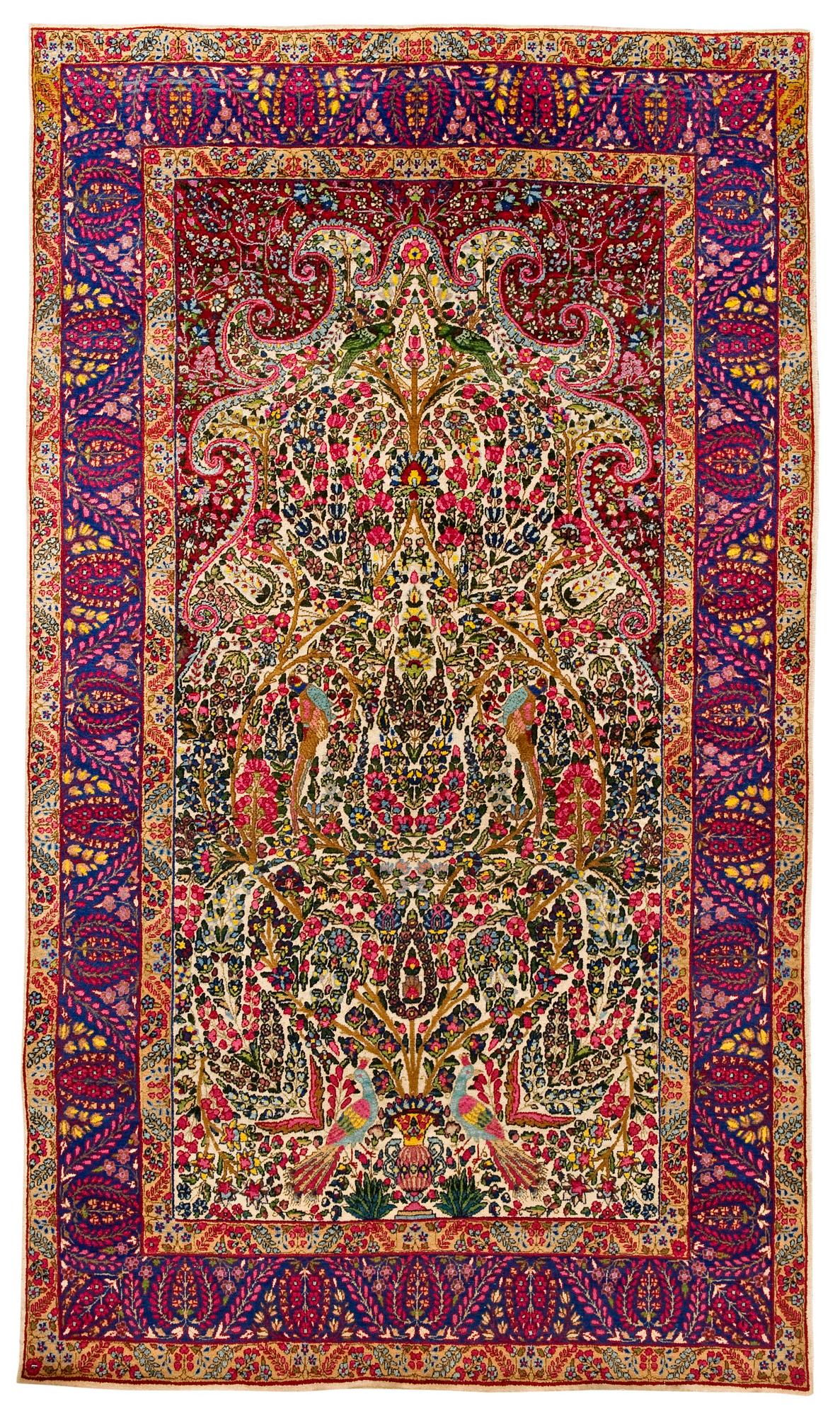 SEMIANTIK KIRMAN LAVER. 238,5 x 139 cm.