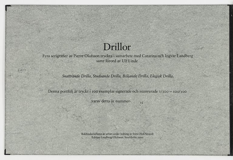 Pierre Olofsson, "Drillor", mapp.