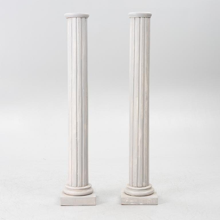 Columns, a pair, contemporary.