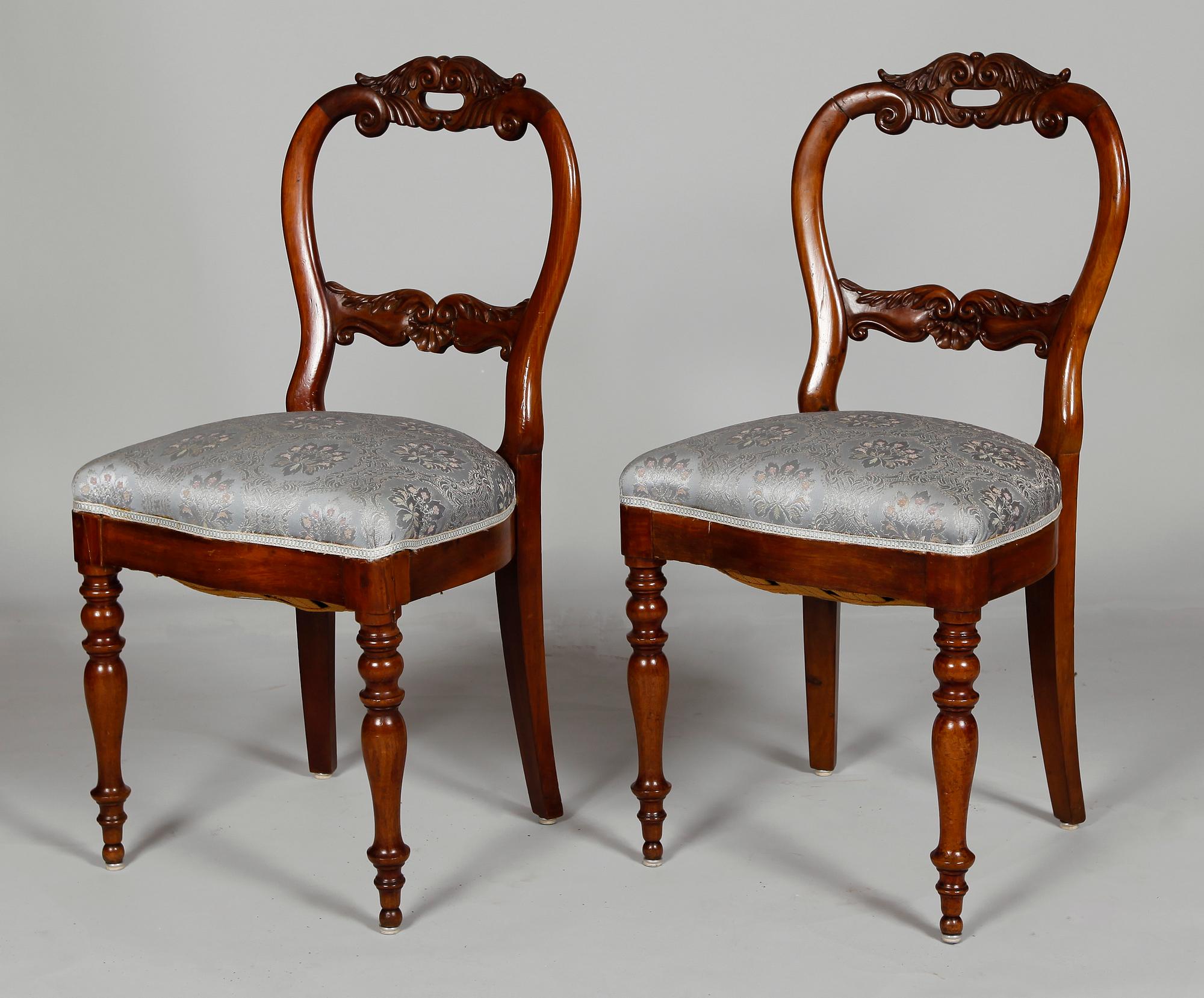 SOFFA OCH STOLAR, 2 st, nyrokoko, 1800-tal.