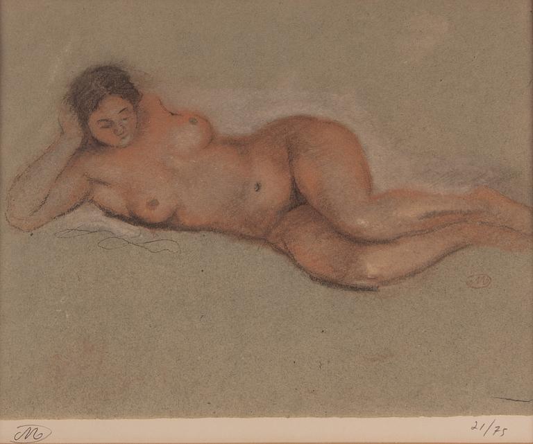 ARISTIDE MAILLOL, lithograph in colours, signed 21/75.