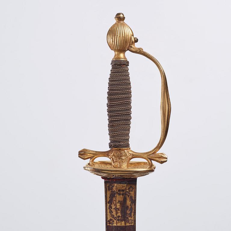 A rare Sword of Honour from King Gustaf III to colonel AF Påhlman 1790.