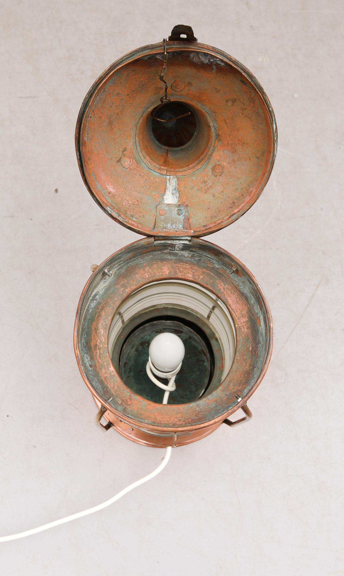 LANTERNA, koppar, märkt 42469, 1900-talets första hälft.