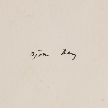 BJÖRN BERG, ink drawing from "Teskedsgumman" signed.