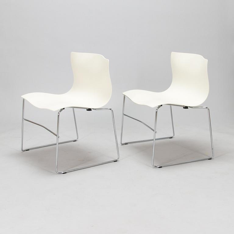 Massimo Vignelli, a set of six 'Handkerchief' stacking chairs for Knoll, 1985.