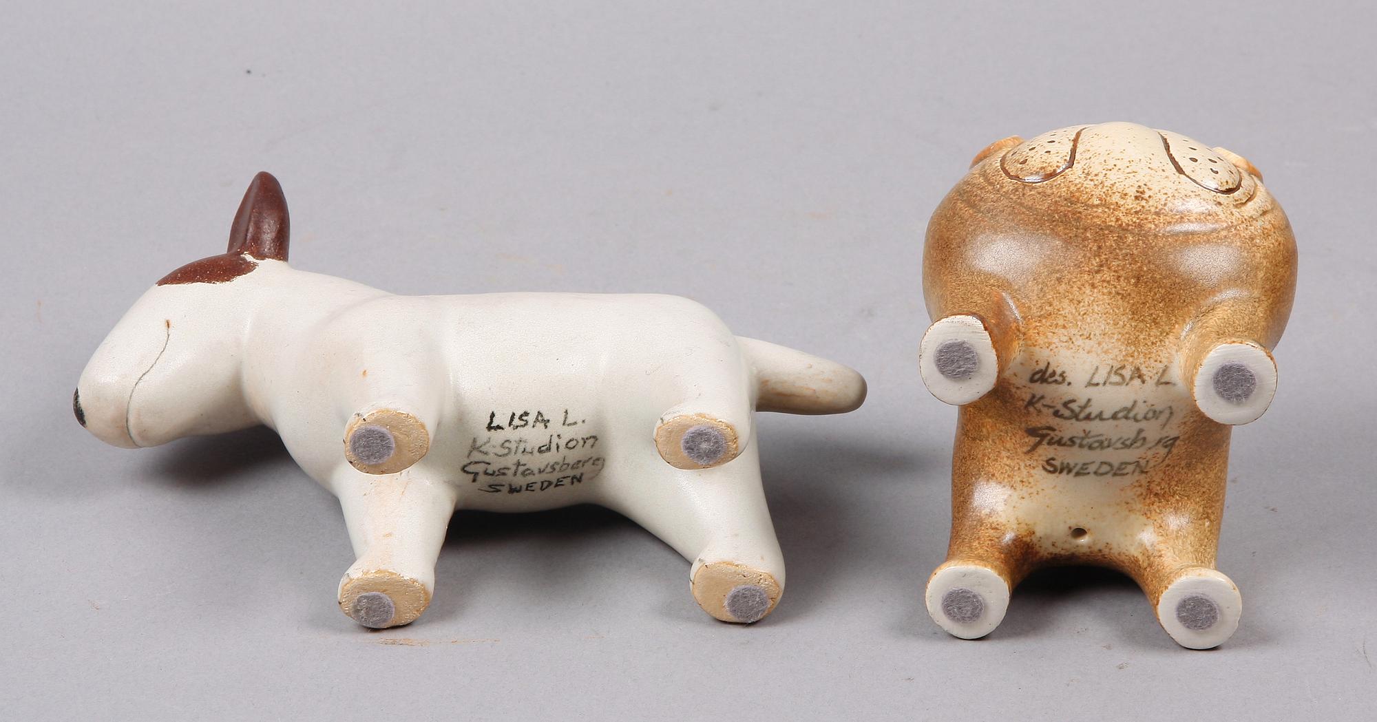 FIGURINER, 2 st, stengods, Lisa Larson, Gustavsberg Studio.