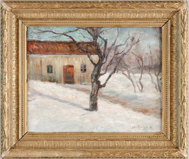 JOHAN KINDBORG, olja på duk. Sign.