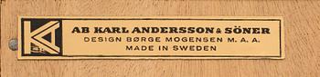 BØRGE MOGENSEN, bokhyllesystem "Öresund" sju sektioner, för karl Andersson och söner Huskvarna 1900-talets andra hälft.