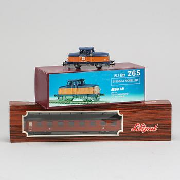 LOK 1 st "SJ litt Z65" samt PERSONVAGN, Liliput.