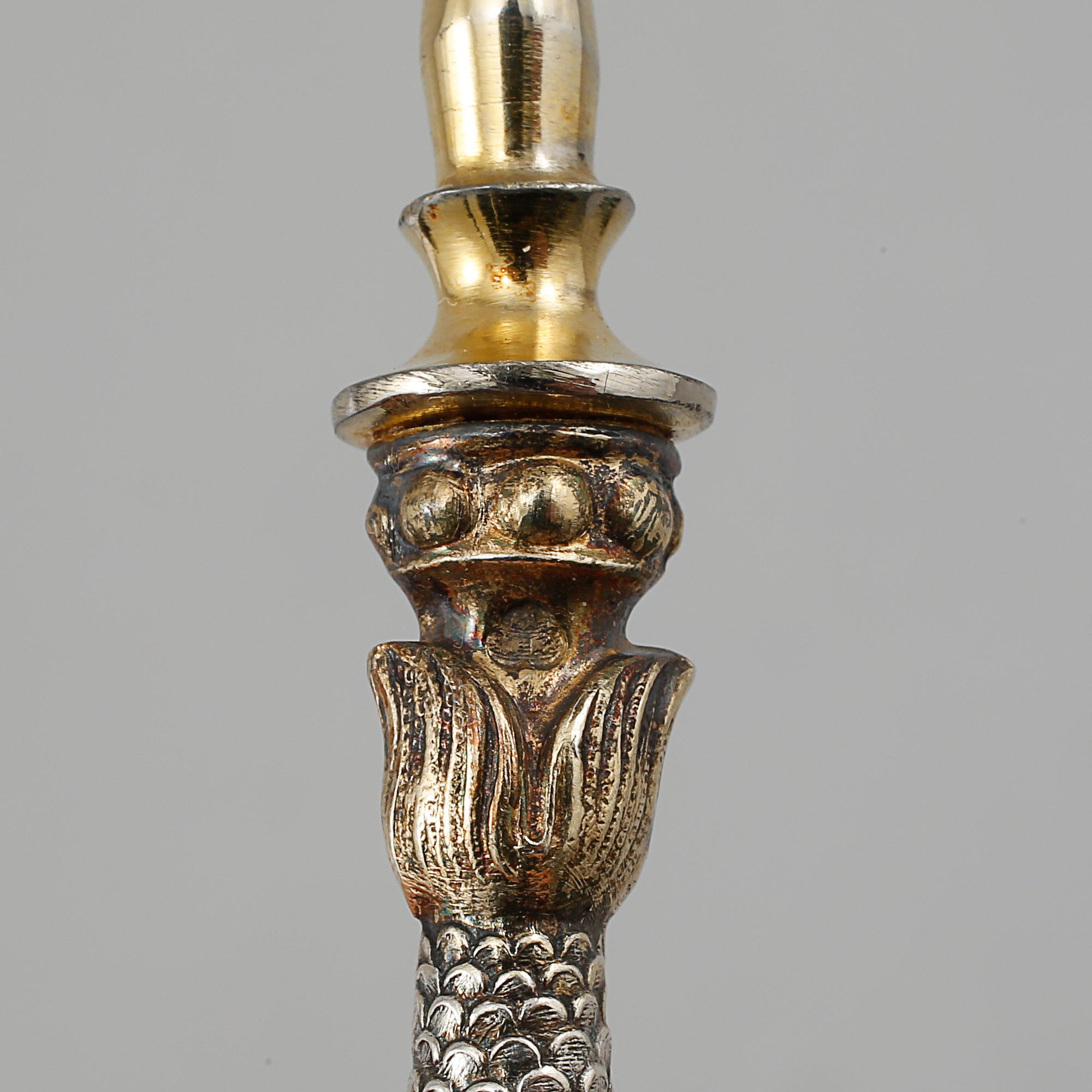 DADELGAFFLAR, 12 st, delvis silver, svenska importstämplar, omkring sekelskiftet 1900, vikt 186 g.