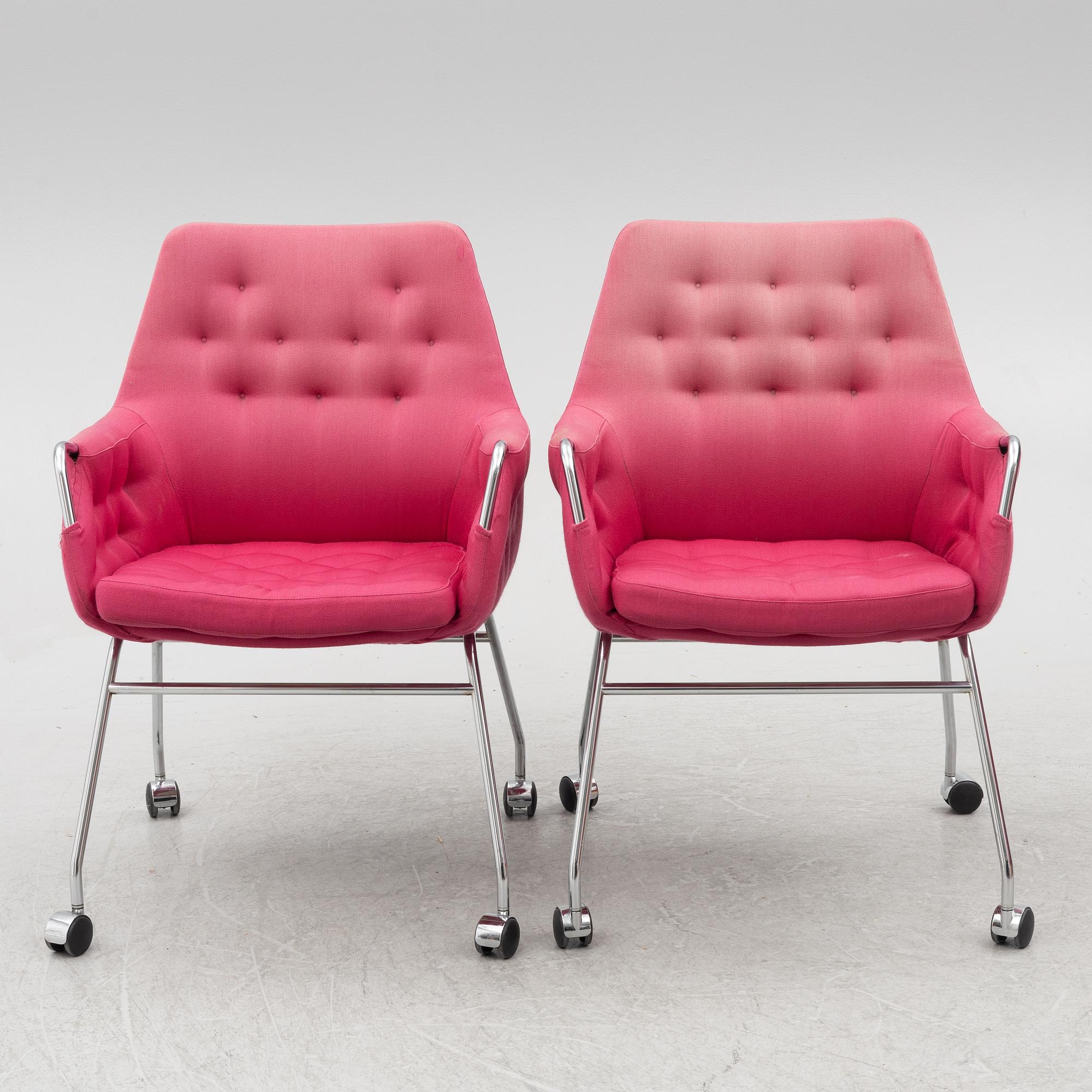 Bruno Mathsson, five "Milton" armchairs, late 20th century.