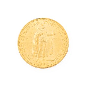 Gold coin, Hungary, 20 Korona, 1892.