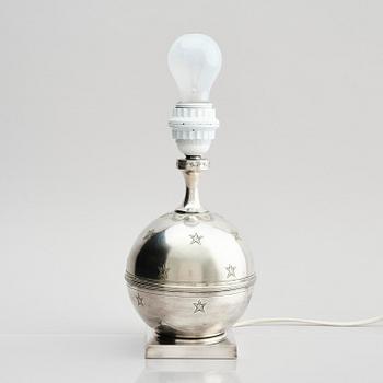 Jacob Ängman, a rare table lamp, Guldsmedsaktiebolaget, Stockholm, ca. 1930.