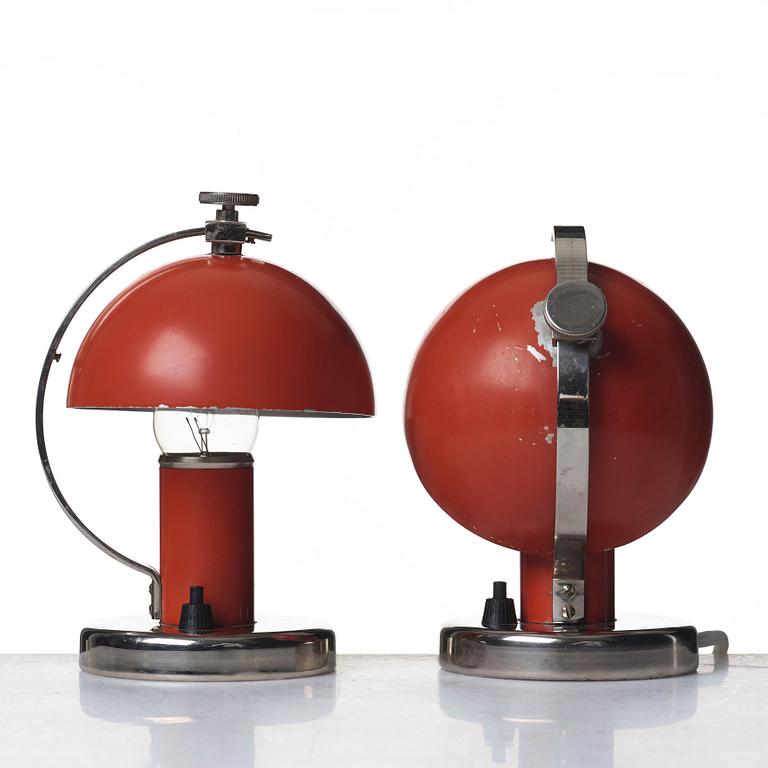 Erik Tidstrand, a pair of table lamps for Nordiska Kompaniet, Sweden 1930's.