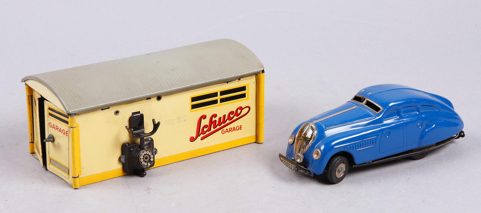 LEKSAKSBIL och GARAGE, modell 1750, Schuco.