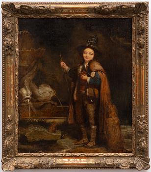 Thomas de Keyser, follower of, Translation: "Boy with dog by the fountain".