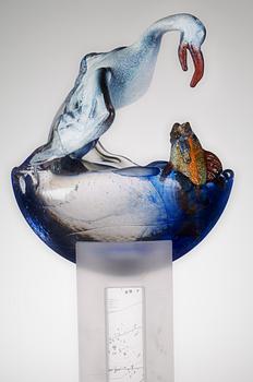 A unique Kjell Engman glass sculpture, Kosta Boda, Sweden 2002.