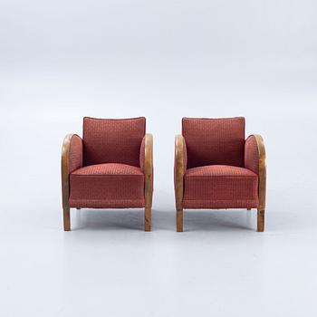 A pair of armchairs, 1930's.