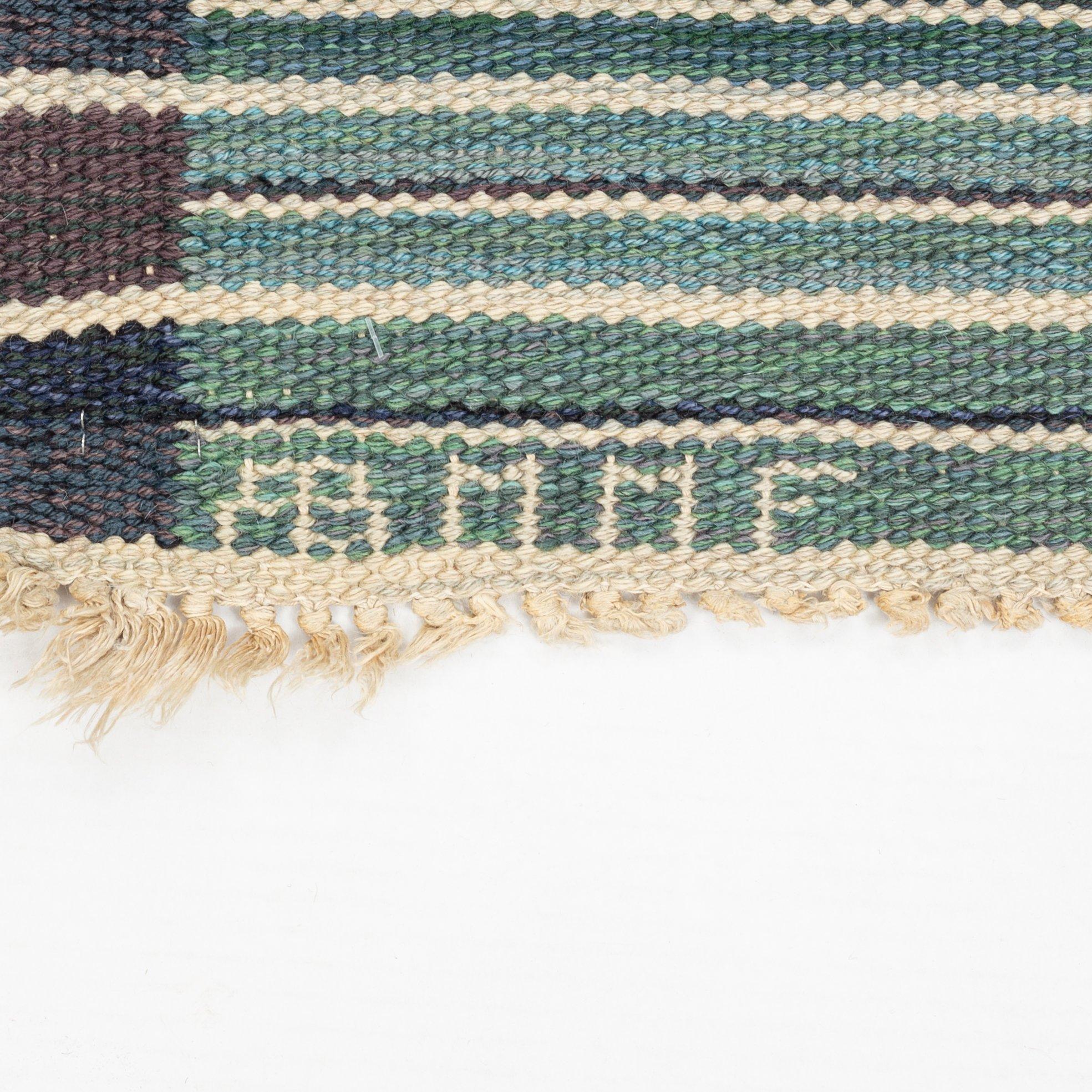 Marianne Richter, gallerimatta, rölakan, ca 198,5 x 77 cm, signerad AB MMF MR.