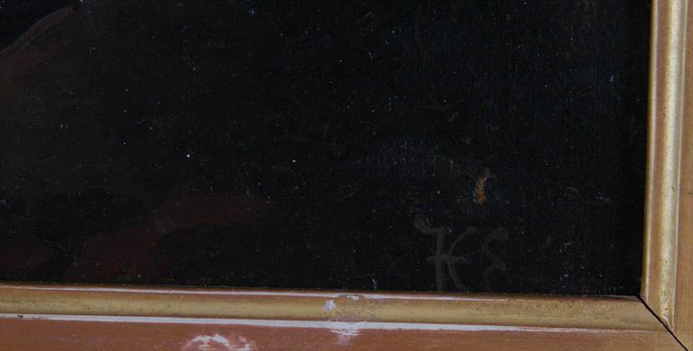 ELLERMAN, F.C, olja på duk, monogramsign.