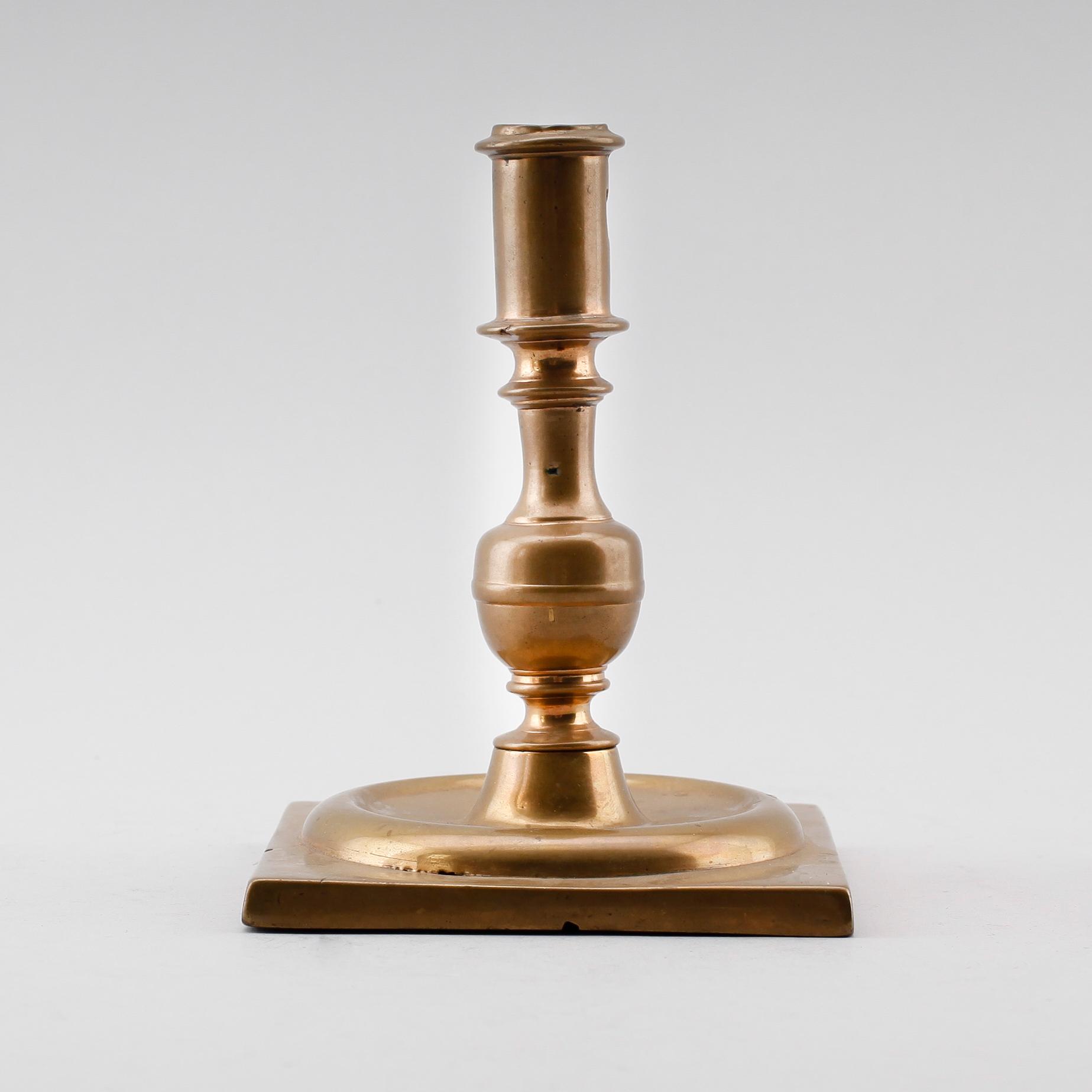 LJUSSTAKE, mässing, barock, 1700-tal.