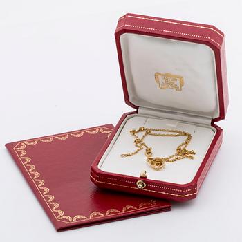 CARTIER NECKLACE LOVE NECKLACE  18K gold and briliant-cut diamonds 0,22 ct, original box and certificate.