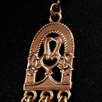 HALSSMYCKE och ARMBAND, brons, Kalevala Koru "Hämäläinen juhlakääty". 1900-talets slut/2000-tal.