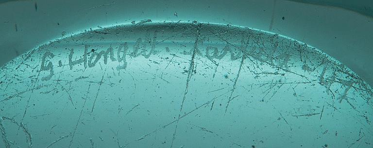 GÖRAN HONGELL, vase, glass, signed and dated, Karhula -47.