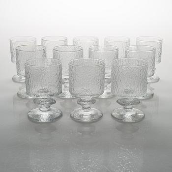 Timo Sarpaneva, A set of 28 'Senator' glasses from Iittala, Finland, 1969-1981.