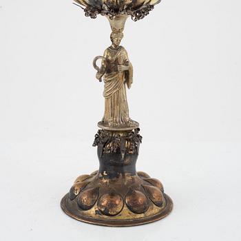 Ananaslockpokal, silver, barockstil, Tyskland omkring år 1900.