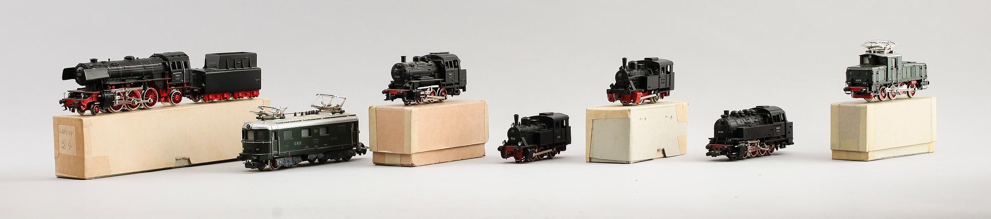 MODELLTÅGSLOK, 12 st, Märklin, Tyskland.