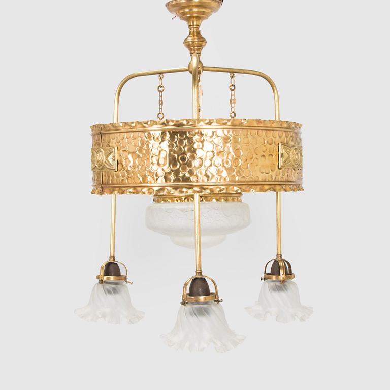 An early 20th century pendant light.