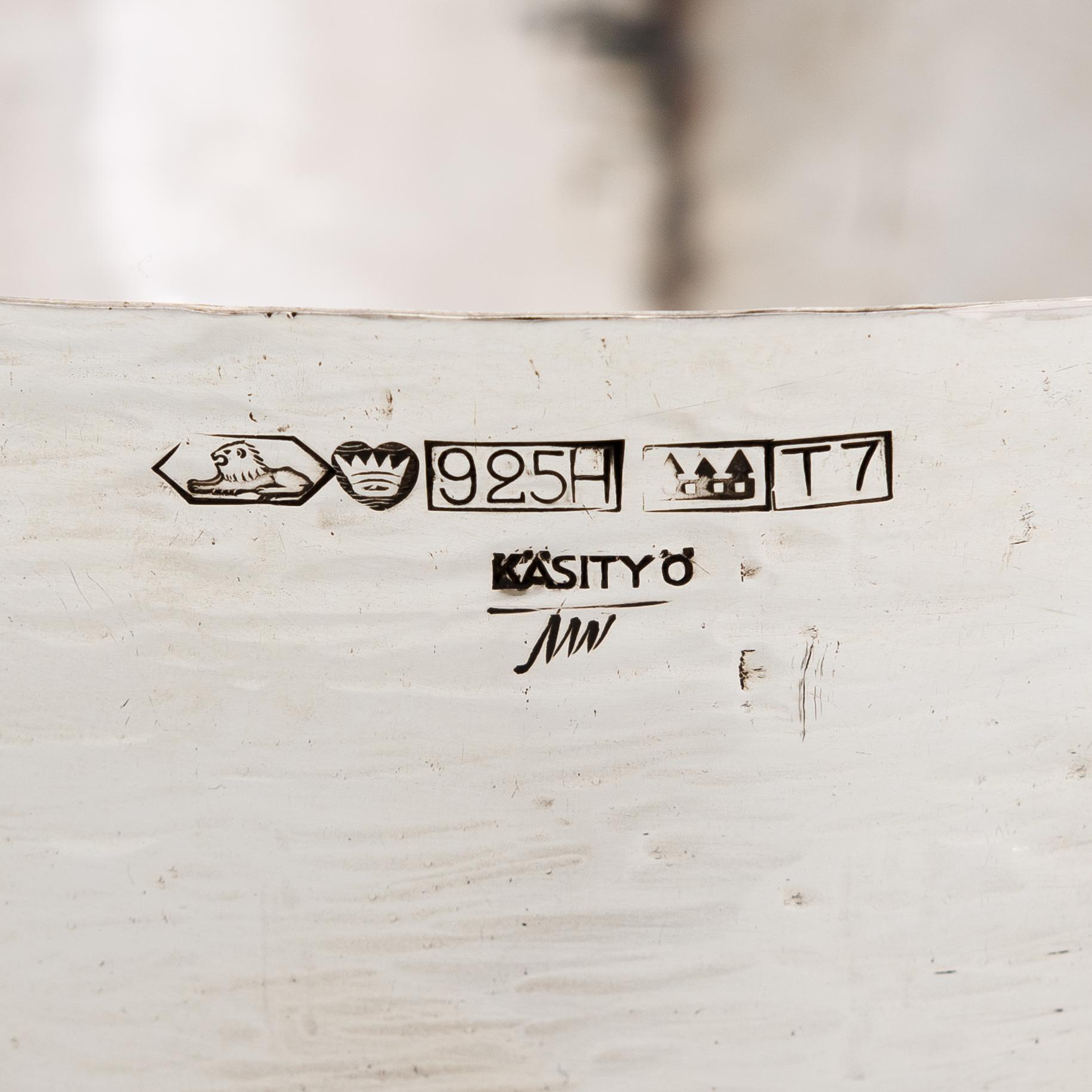 Tapio Wirkkala, Skål, sterlingsilver, stämplad TW, Kultakeskus, Tavastehus 1972.