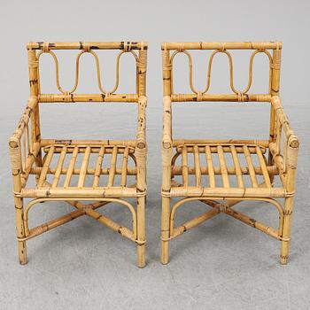 A pair of armchairs, mid 20th century.