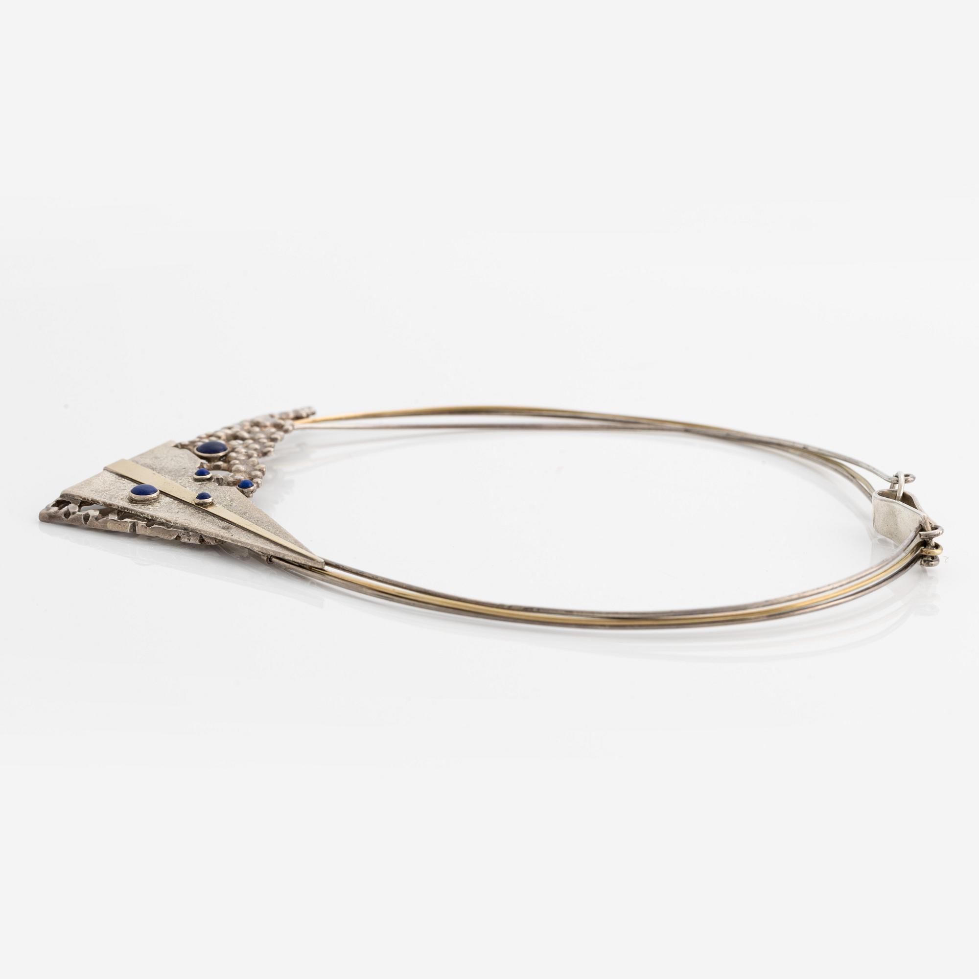Necklace, silver and lapis lazuli, Italy.