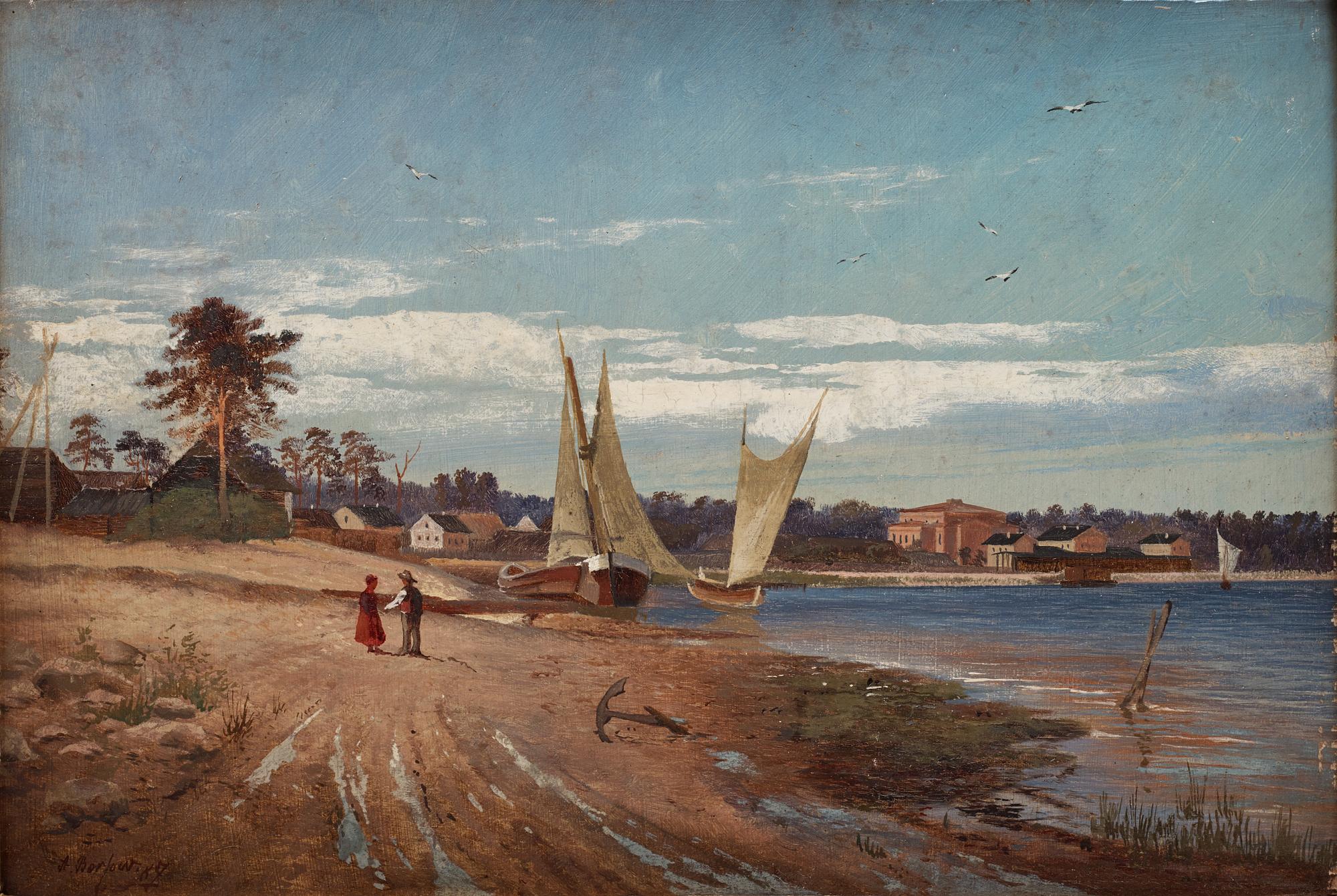 Alexander Borsow, oil on panel, signed and dated -87.