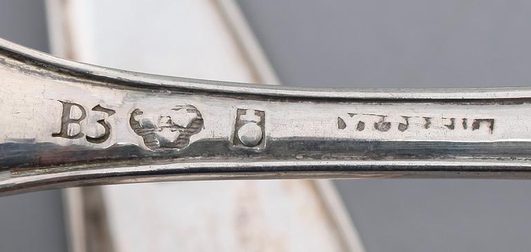 MATSKEDAR, 6 st, silver, Olof Yttraeus, Uppsala 1808. Vikt ca 366 cm.