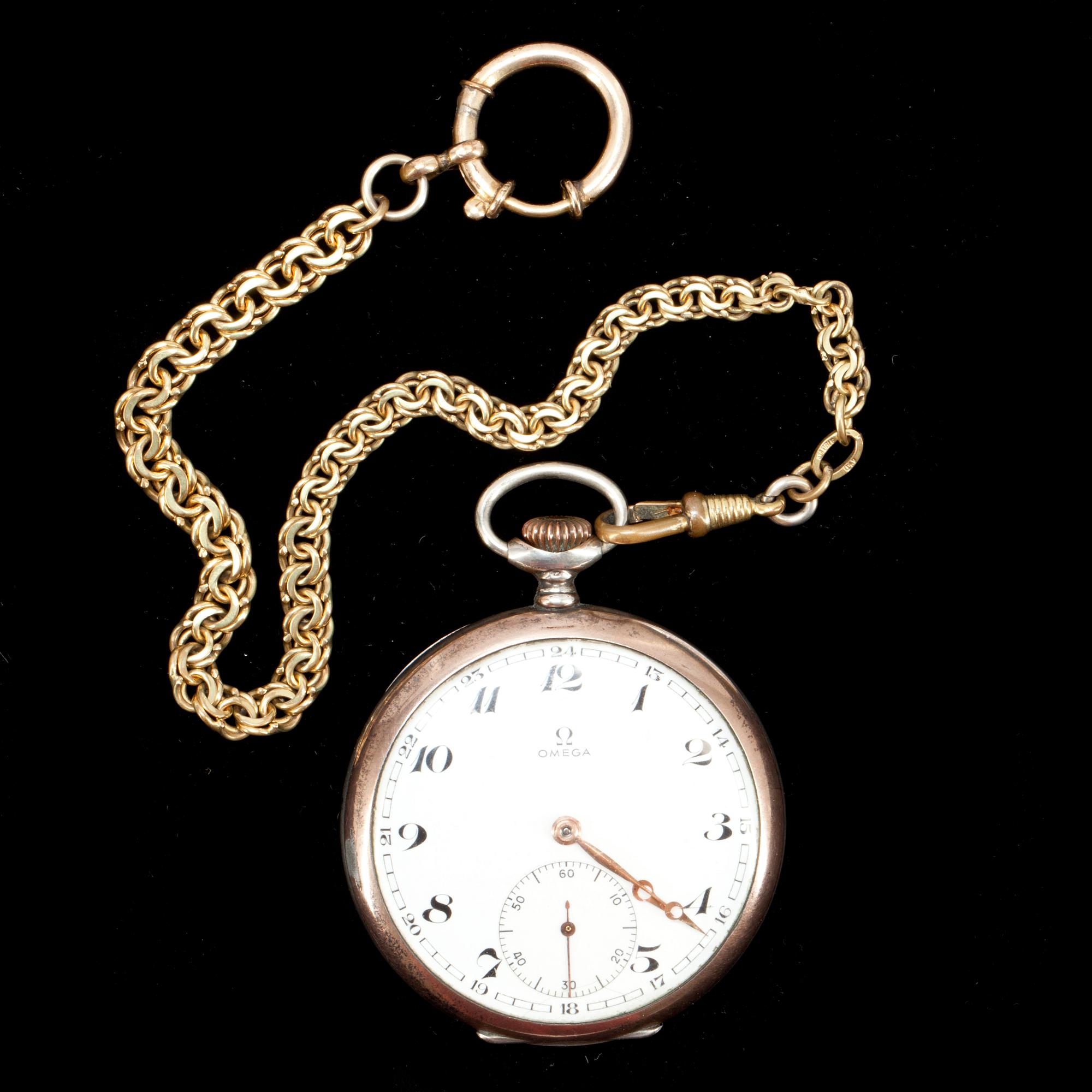 HERRFICKUR, Omega, troligen silver.