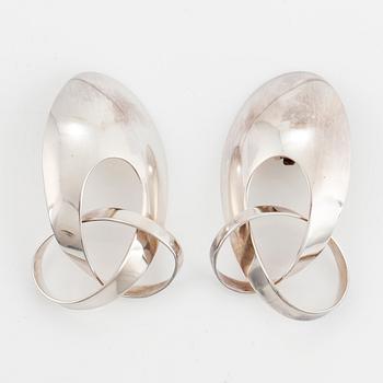 A pair of Georg Jensen sterling silver ear clips.