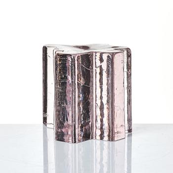 Edvin Öhrström, two cast glass sculptures, Lindshammar glassworks, one dated 1986.
