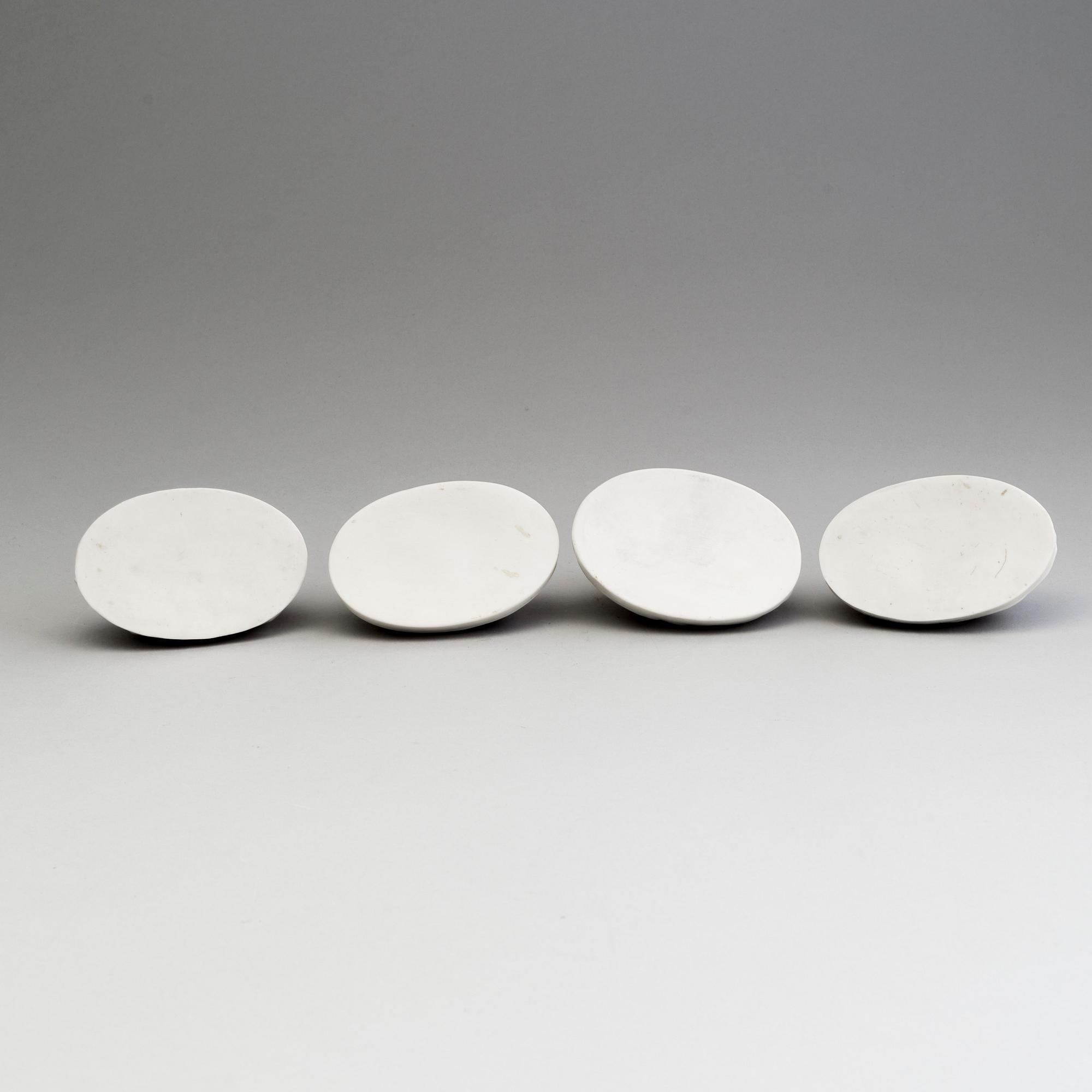 FOUR PARIAN PAPER WEIGHTS, Gustafsberg, ca 1900.