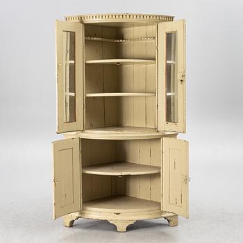 Corner cabinet, late Gustavian, circa 1800.