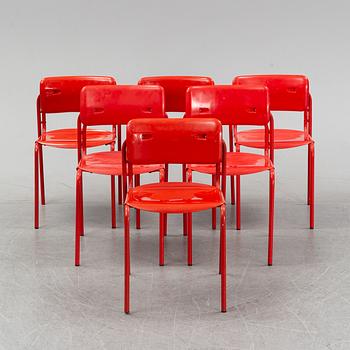 Six 'Folke' chairs by Niels Gammelgaard/ Box 25 Arkitekter, IKEA, 1970's.