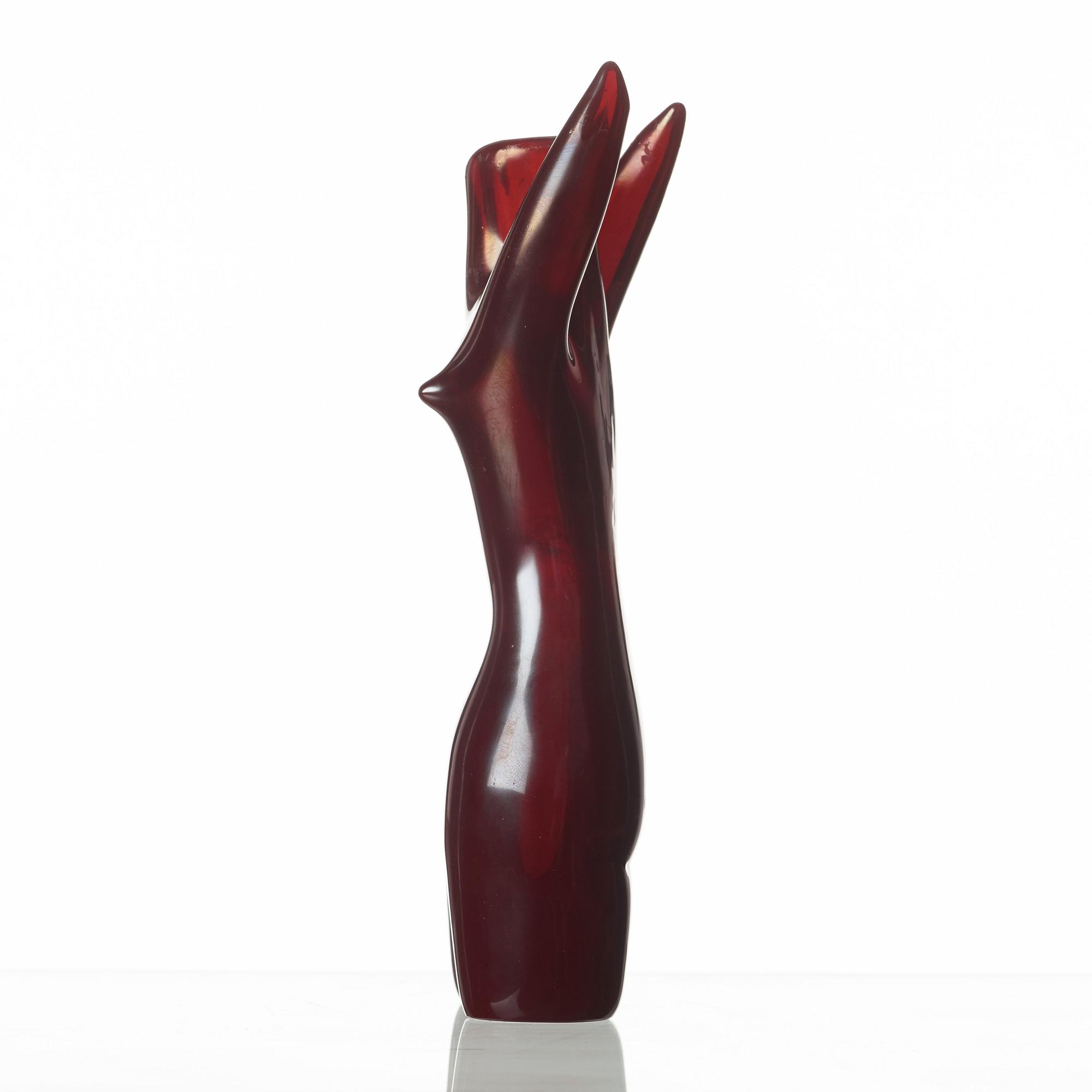 Fulvio Bianconi, A Fulvio Bianconi glass vase in the shape of a woman 'Sirena', Venini, Murano, Italy 1950's.