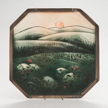 Heljä Liukko-Sundström, A ceramic painting signed Heljä Liukko-Sundström Arabia Finland -87.