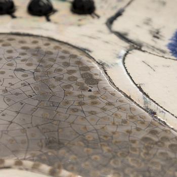 Birger Kaipiainen, dekorationsfat, stengods signerad Kaipiainen.