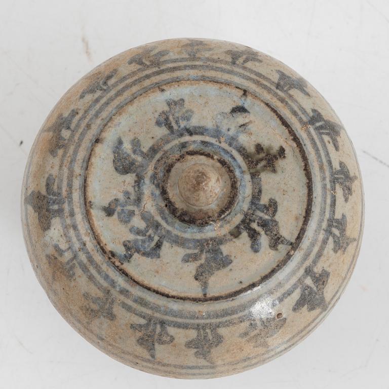 Eleven pieces of south east Asian pottery including Swatow ware, 19th century and older.