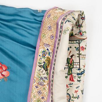 A Chinese embroidered robe, early 20th Century.