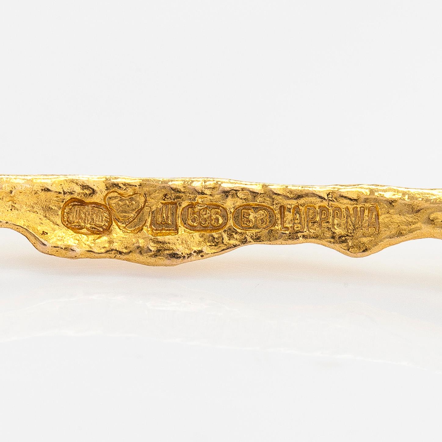 Björn Weckström, halsband, "Gyllene ström", 14K guld. Lapponia 1979.